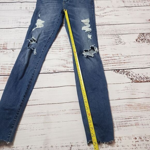 Abercrombie  & Fitch Simone high rise super skinny size 26 distressed raw hem - Picture 6 of 11